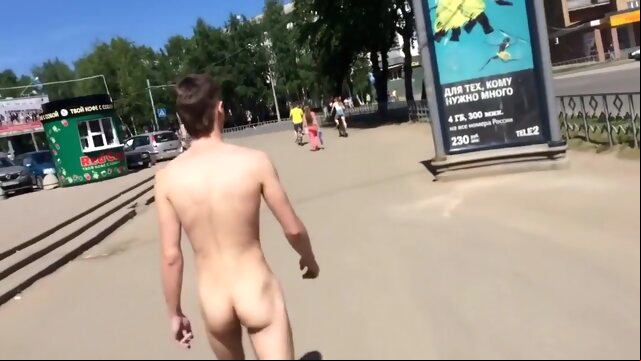 Naked Boy Walking in Public sex gay sex amateur